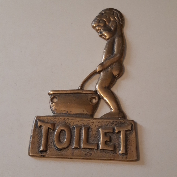 Brass toilet signs - Picture 2 of 3